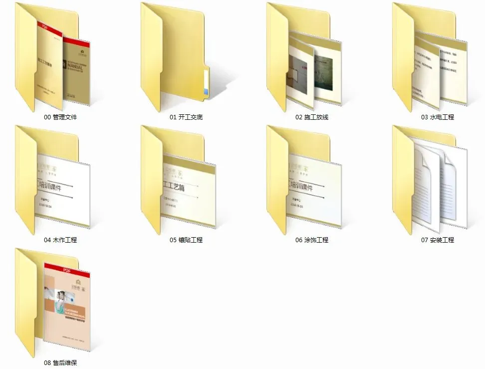 金螳螂装修施工标准手册·制度规范集丨PPT+PDF+EXCEL+JPG丨2.8G