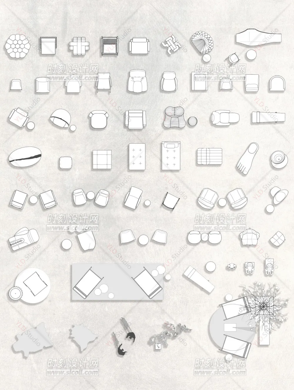 2023网红cad家具图库图块模块室内极简意大利风格沙发组合桌椅卫浴