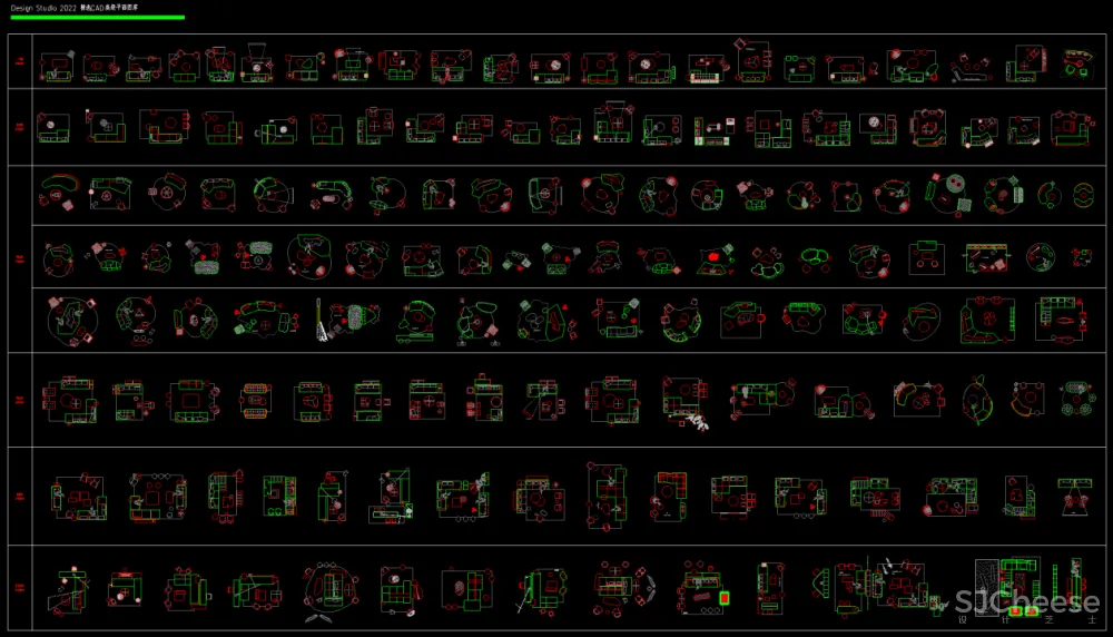 2023网红cad家具图库图块模块室内极简意大利风格沙发组合桌椅卫浴