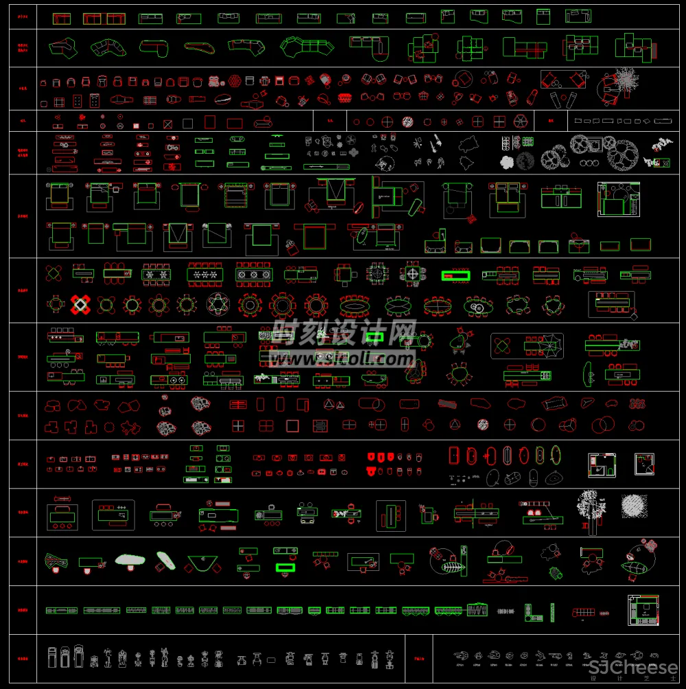 2023网红cad家具图库图块模块室内极简意大利风格沙发组合桌椅卫浴