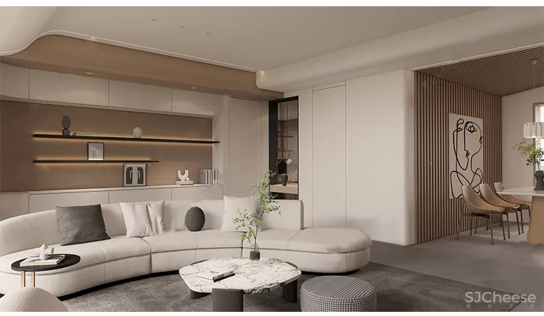 110套网红奶油风SU家装草图模型,客餐厅/厨房/卫生间/卧室/书房丨SKP格式丨20G