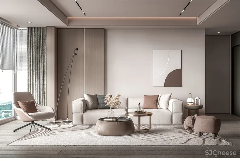 110套网红奶油风SU家装草图模型,客餐厅/厨房/卫生间/卧室/书房丨SKP格式丨20G