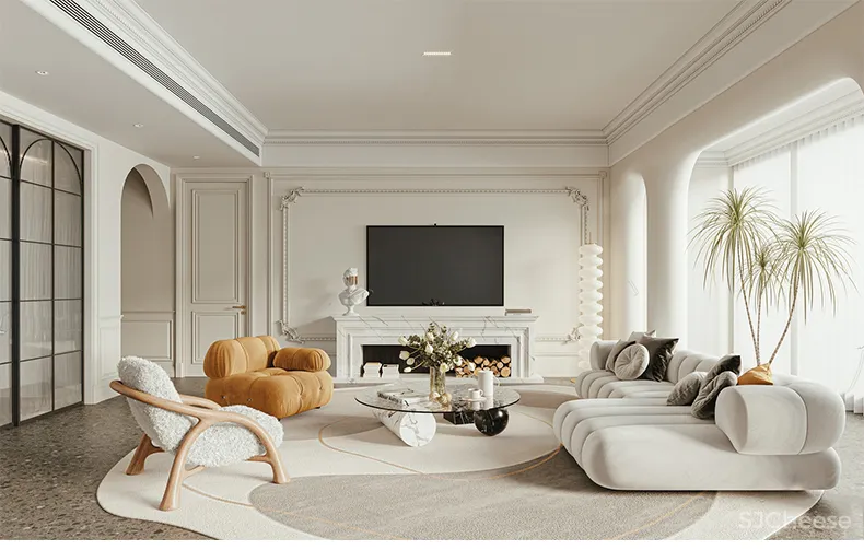 110套网红奶油风SU家装草图模型,客餐厅/厨房/卫生间/卧室/书房丨SKP格式丨20G