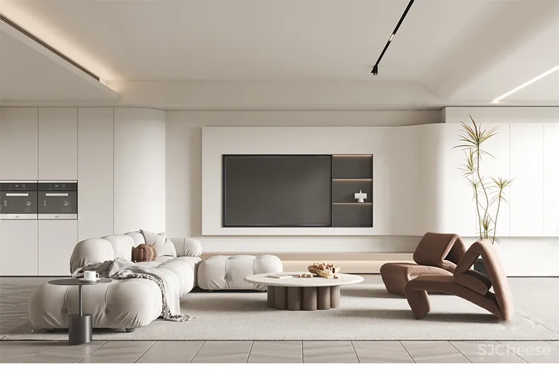 110套网红奶油风SU家装草图模型,客餐厅/厨房/卫生间/卧室/书房丨SKP格式丨20G