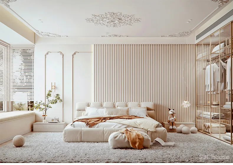 110套网红奶油风SU家装草图模型,客餐厅/厨房/卫生间/卧室/书房丨SKP格式丨20G