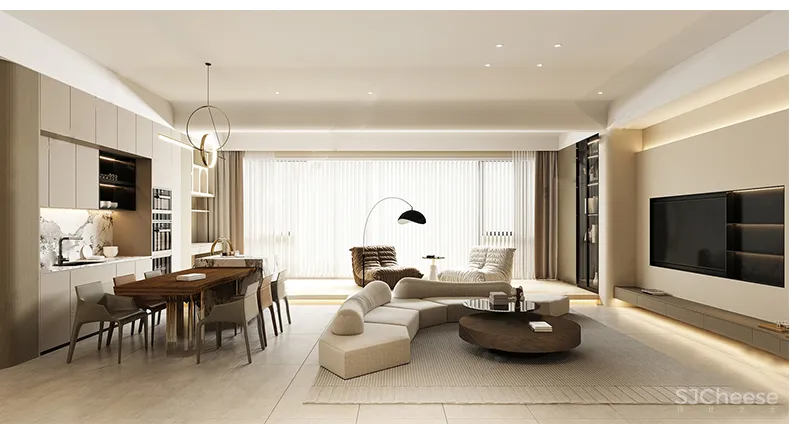 110套网红奶油风SU家装草图模型,客餐厅/厨房/卫生间/卧室/书房丨SKP格式丨20G