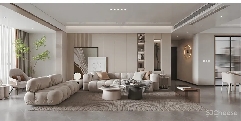 110套网红奶油风SU家装草图模型,客餐厅/厨房/卫生间/卧室/书房丨SKP格式丨20G