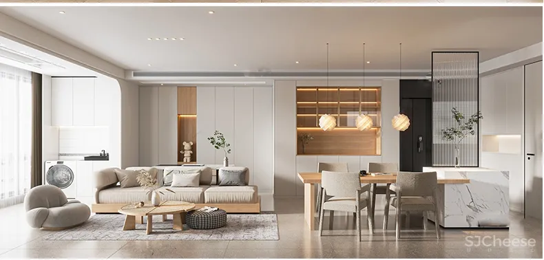 110套网红奶油风SU家装草图模型,客餐厅/厨房/卫生间/卧室/书房丨SKP格式丨20G