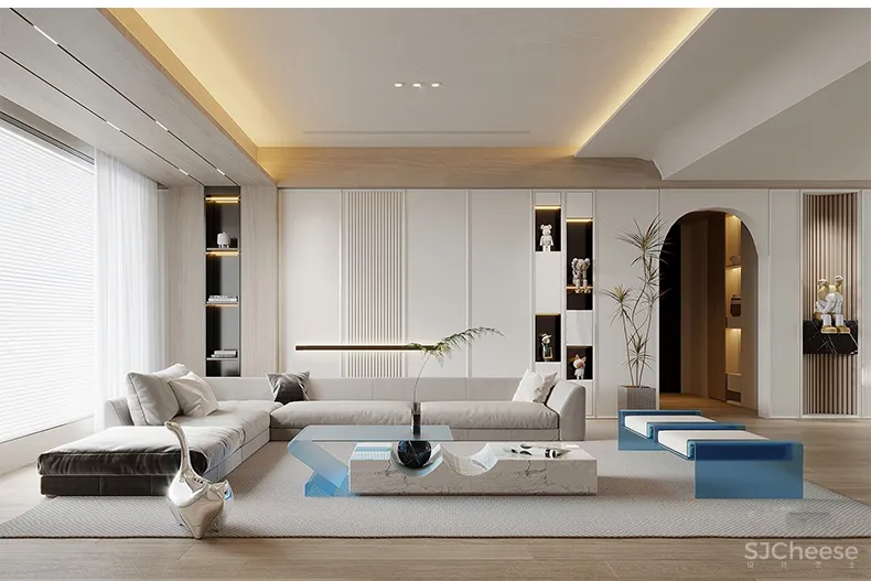 110套网红奶油风SU家装草图模型,客餐厅/厨房/卫生间/卧室/书房丨SKP格式丨20G