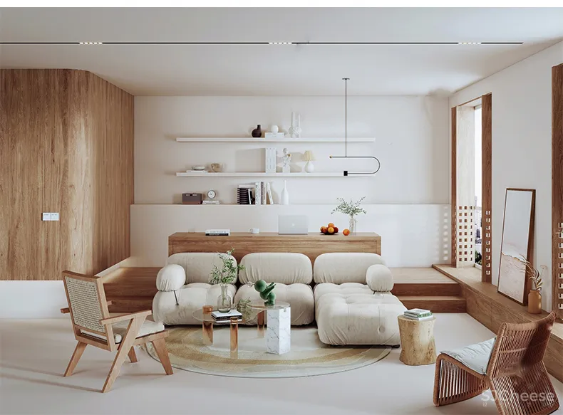 110套网红奶油风SU家装草图模型,客餐厅/厨房/卫生间/卧室/书房丨SKP格式丨20G