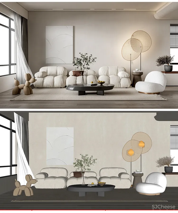 110套网红奶油风SU家装草图模型,客餐厅/厨房/卫生间/卧室/书房丨SKP格式丨20G