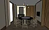 现代简约新中式风格餐厅SU模型SketchUp草图大师