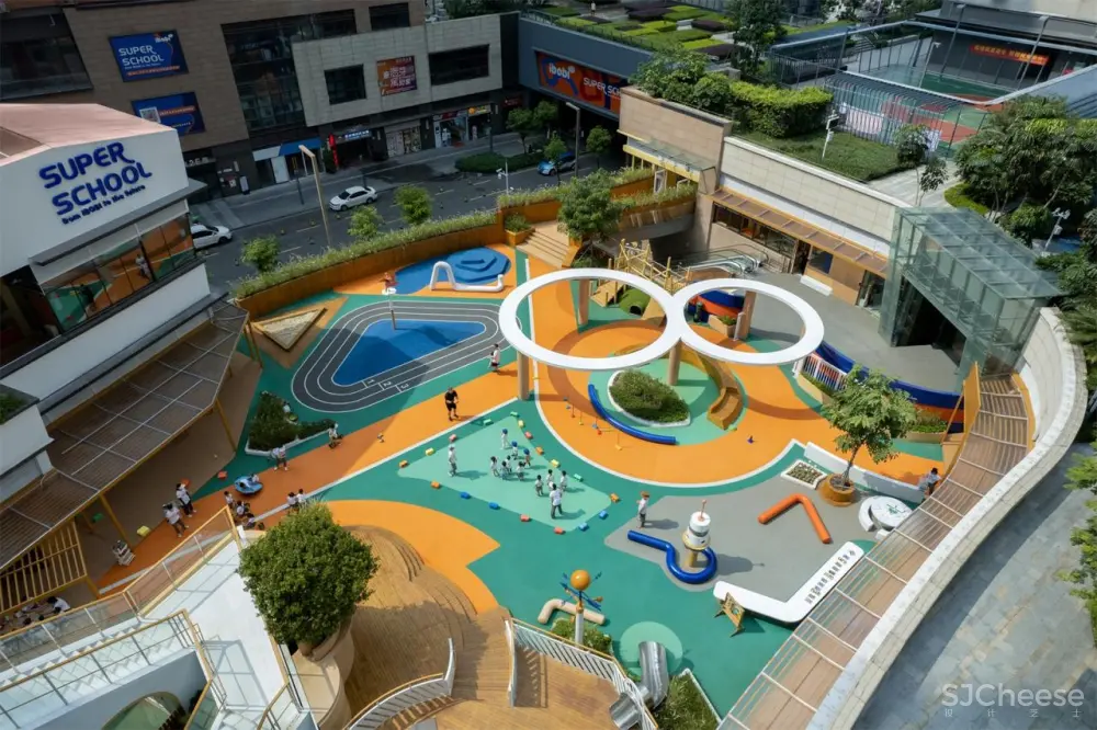 水泥都市中倡导户外教学的幼儿园, VMDPE圆道设计