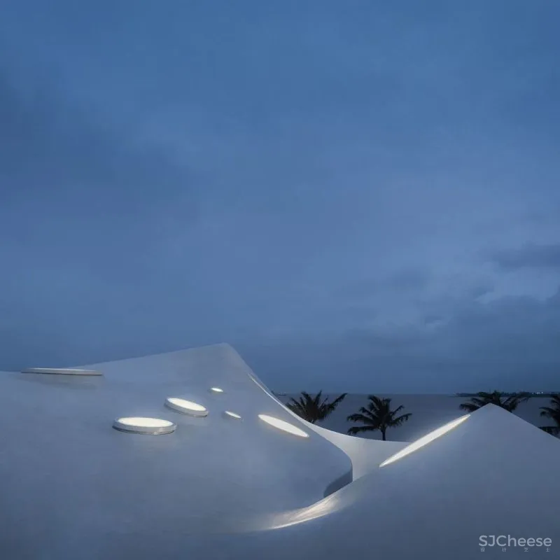 MAD在海口设计的「云洞图书馆」建成!室内外混凝土整体浇筑一次成型!