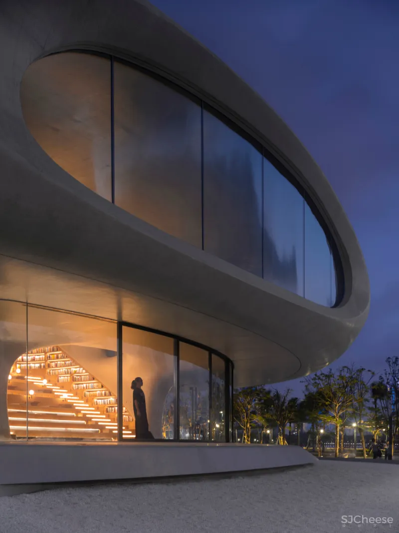 MAD在海口设计的「云洞图书馆」建成!室内外混凝土整体浇筑一次成型!