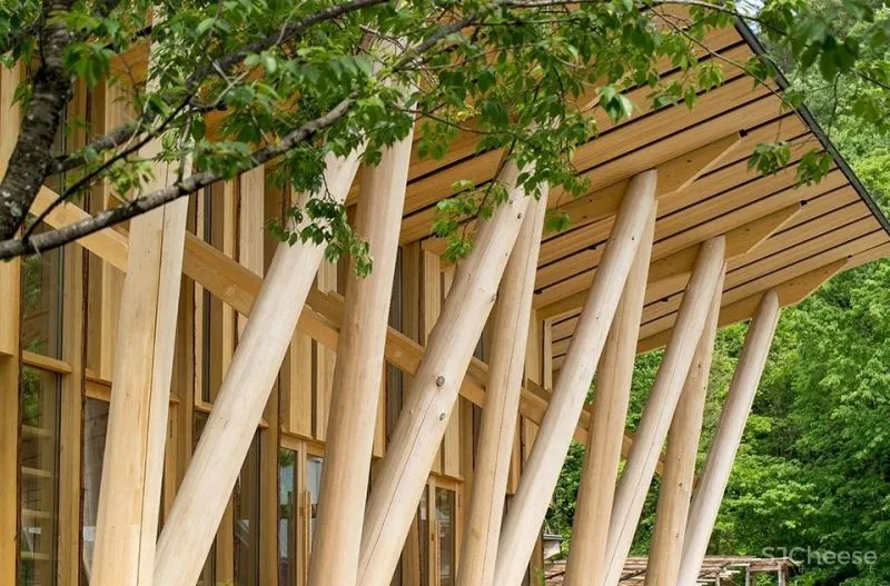 隈研吾事务所新作 林业学院的工作坊 morinos教学展亭