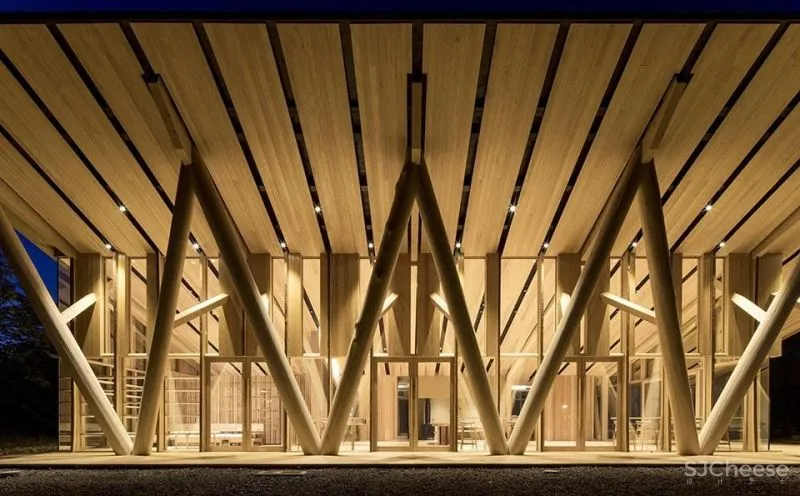 隈研吾事务所新作 林业学院的工作坊 morinos教学展亭