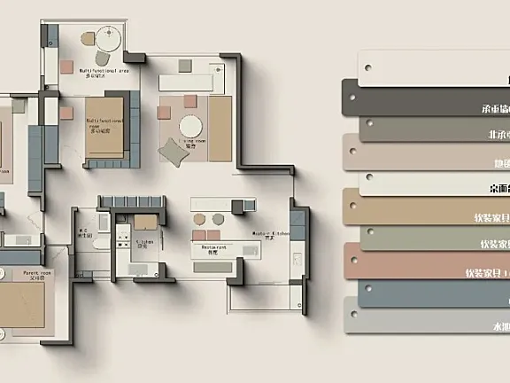 高级感PS彩平配色体系插件，快速提升彩平调性