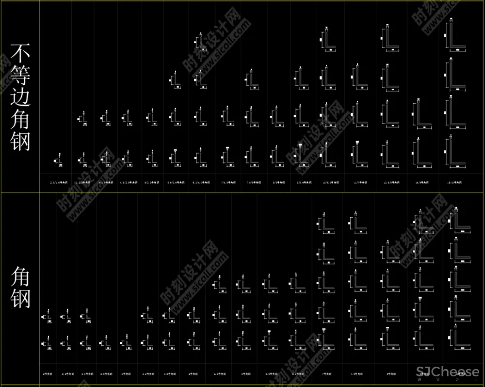 收口型材CAD节点大样图-CAD施工图制图标准CAD动态块丨DWG丨3.07M