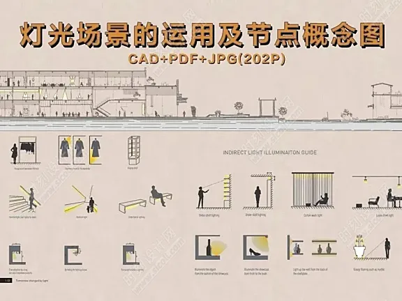 灯光场景的运用及CAD节点概念图丨CAD+PDF+JPG丨248.37M