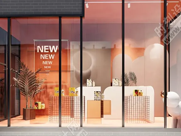 网红风现代橱窗SU模型丨 SKP+JPG丨2.06G