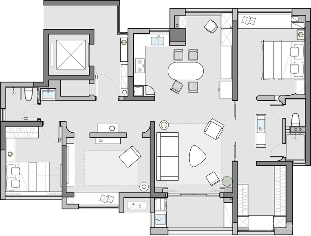理想生活之雍和园私宅140㎡ | LICO力高设计