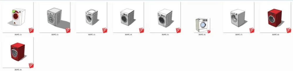室内SU单体模型:公装、家电、卫浴模型丨1132个丨1.11G