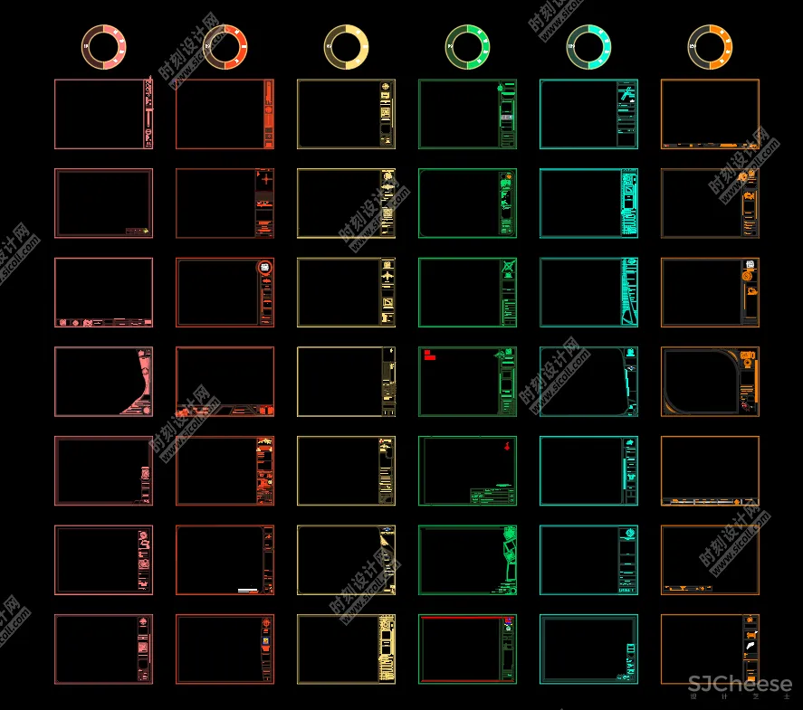 42套国外创意CAD图框丨DWG丨2.86M