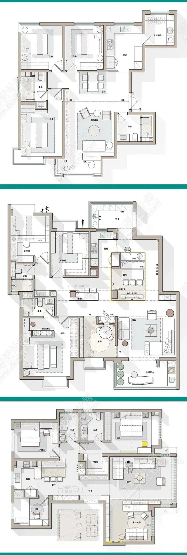 2023年70套户型优化的平面方案合辑丨CAD+PSD+JPG丨8.45GB