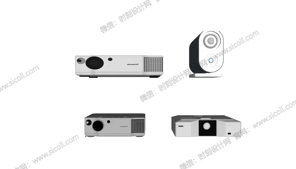 41个投影仪投影幕支架SU草图大师模型合集爱普森索尼松下丨SKP格式丨280M