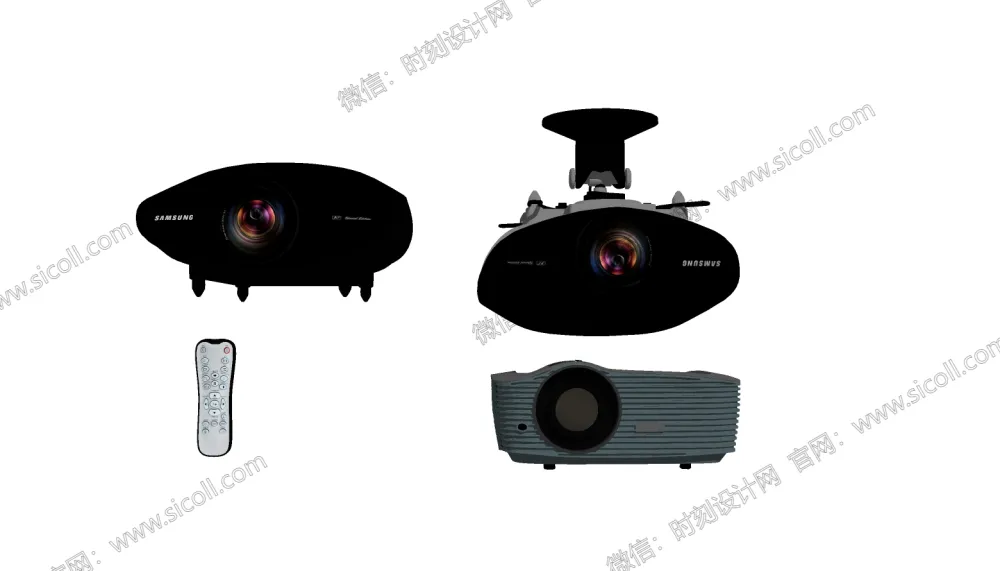 41个投影仪投影幕支架SU草图大师模型合集爱普森索尼松下丨SKP格式丨280M