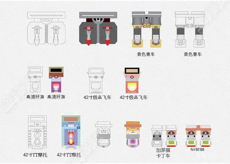 商业娱乐电玩IP系列CAD平面图丨DWG丨7.12M