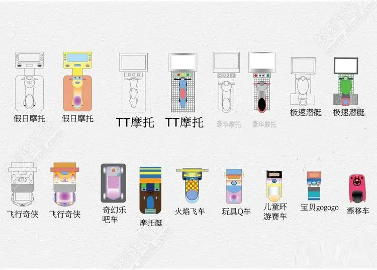 商业娱乐电玩IP系列CAD平面图丨DWG丨7.12M