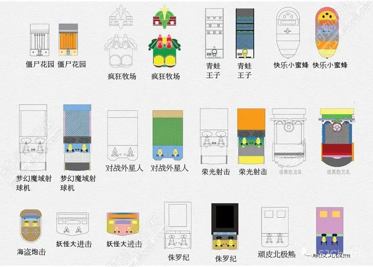 商业娱乐电玩IP系列CAD平面图丨DWG丨7.12M