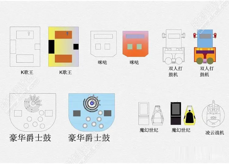 商业娱乐电玩IP系列CAD平面图丨DWG丨7.12M