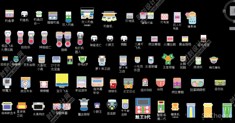 商业娱乐电玩IP系列CAD平面图丨DWG丨7.12M