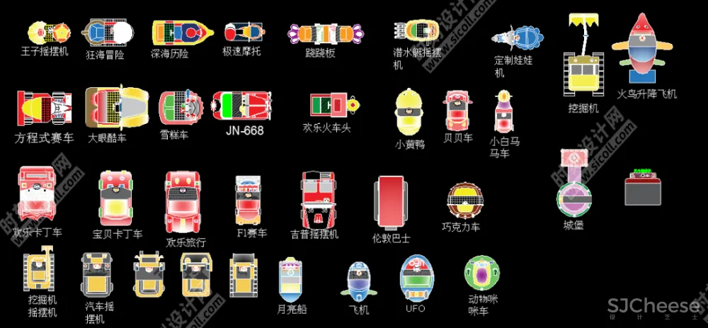 商业娱乐电玩IP系列CAD平面图丨DWG丨7.12M