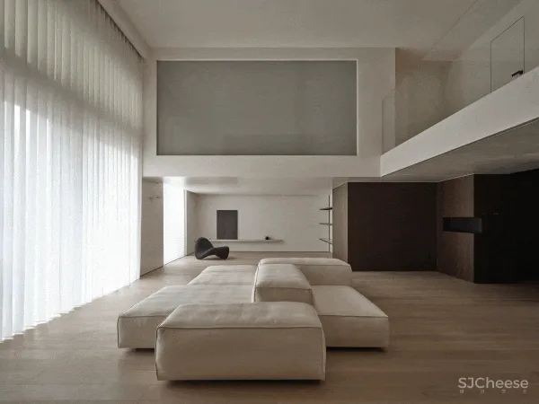 梧桐树下的420平米复式公寓 - 八荒设计