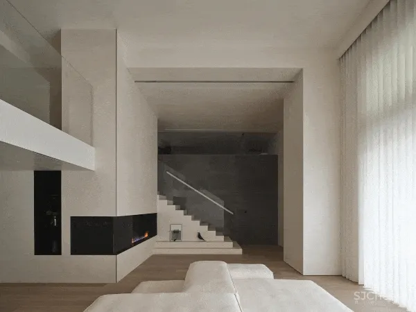 梧桐树下的420平米复式公寓 - 八荒设计