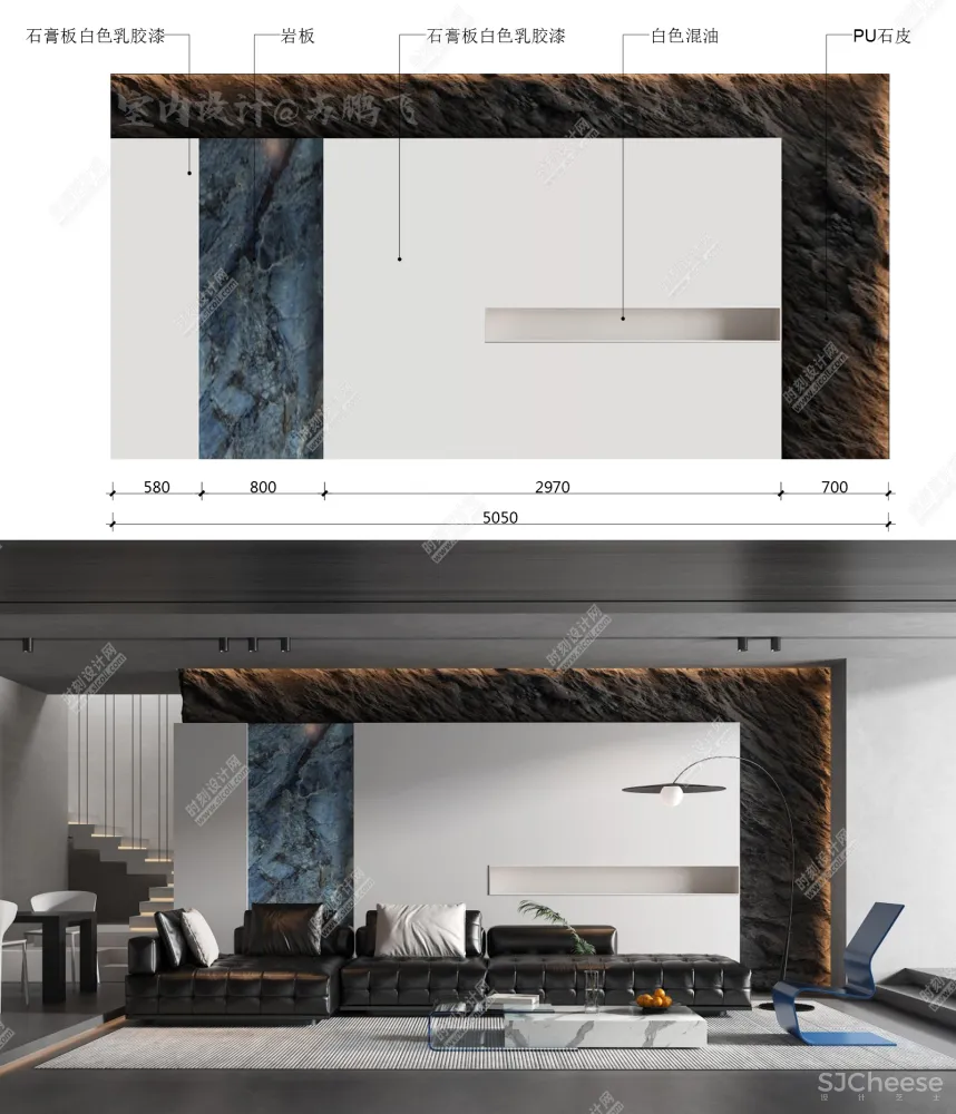 2023流行背景墙设计效果图+背景墙尺寸材料标注丨JPG丨1.25G