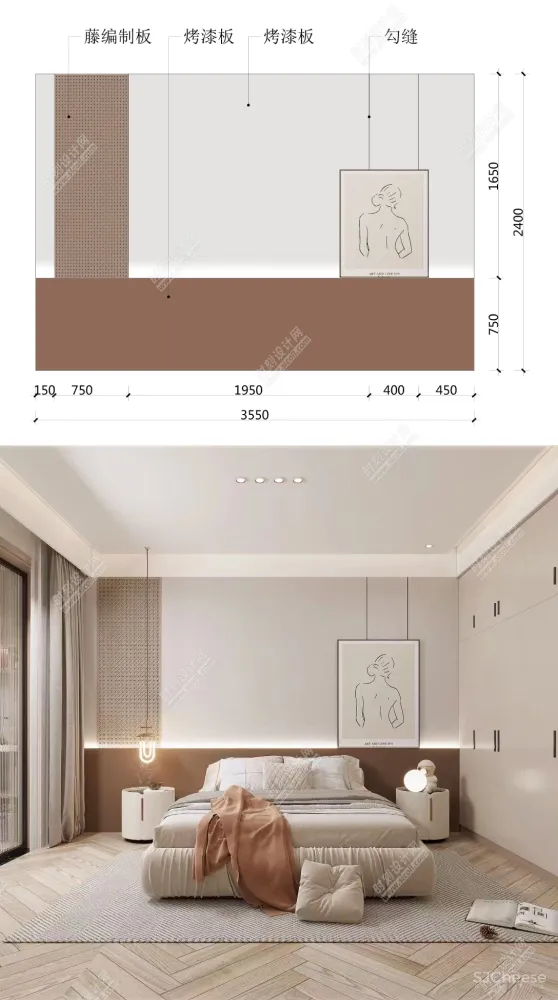 2023流行背景墙设计效果图+背景墙尺寸材料标注丨JPG丨1.25G