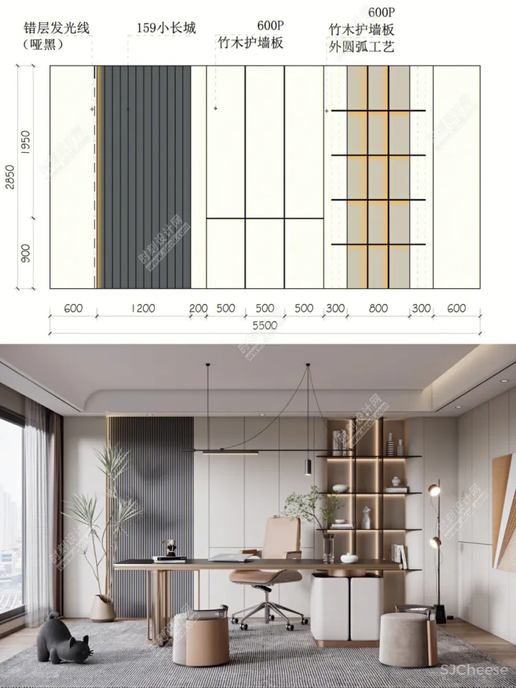 2023流行背景墙设计效果图+背景墙尺寸材料标注丨JPG丨1.25G