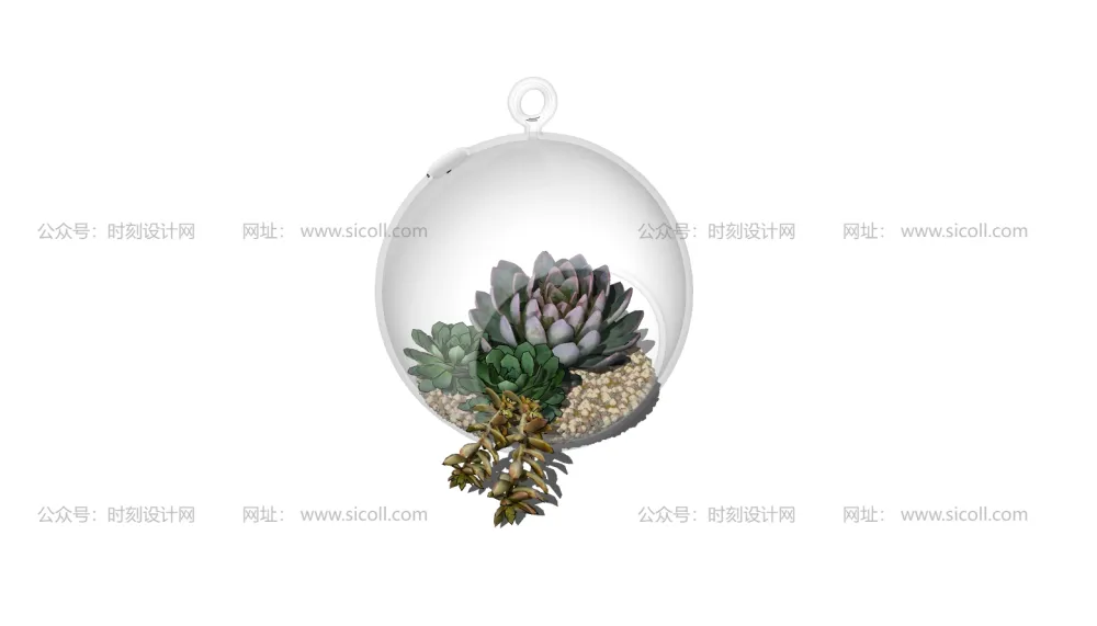 74个多肉植物模型丨绿植盆栽室内多肉水晶球花盆SU模型合集丨SU+JPG丨910MB
