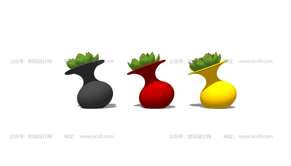 74个多肉植物模型丨绿植盆栽室内多肉水晶球花盆SU模型合集丨SU+JPG丨910MB