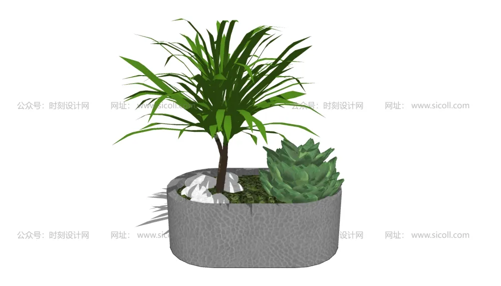 74个多肉植物模型丨绿植盆栽室内多肉水晶球花盆SU模型合集丨SU+JPG丨910MB