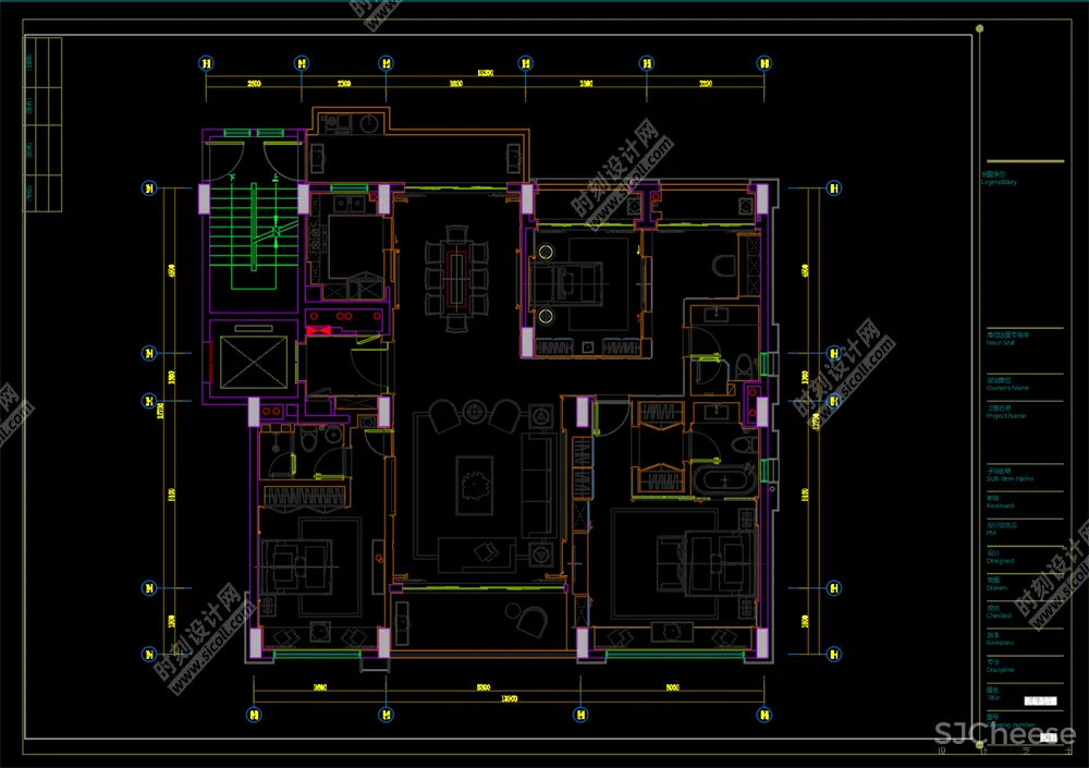 全屋机电连线图及开关插座图例机电点位图水电点位布局及开关、插座、灯具合集打印线型丨DWG丨3.67M