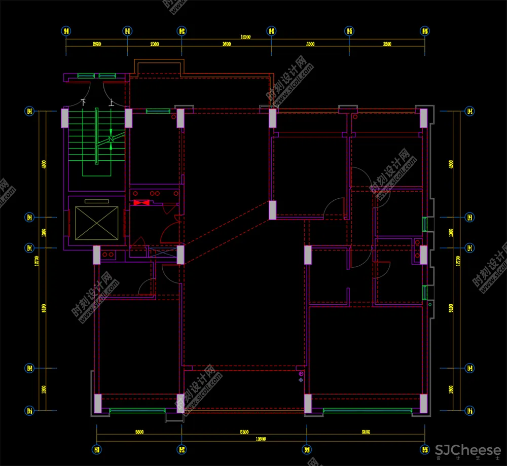 全屋机电连线图及开关插座图例机电点位图水电点位布局及开关、插座、灯具合集打印线型丨DWG丨3.67M