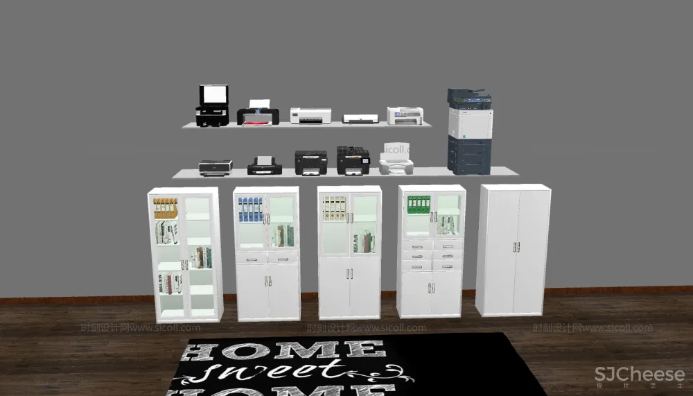 打印机饮水机SU模型合集丨60个丨办公家用小型大型立式台式打印机饮水机丨SKP格式丨285M