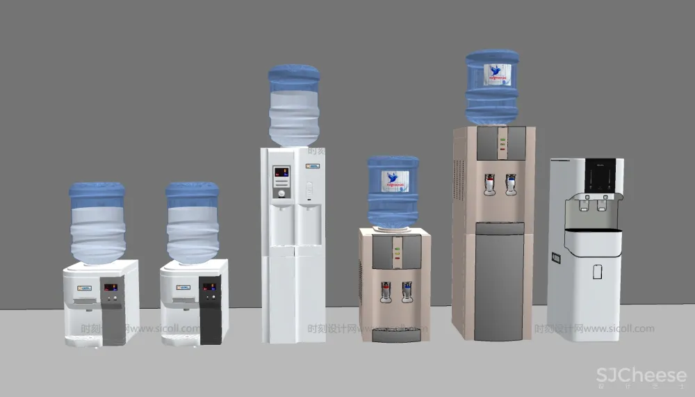 打印机饮水机SU模型合集丨60个丨办公家用小型大型立式台式打印机饮水机丨SKP格式丨285M