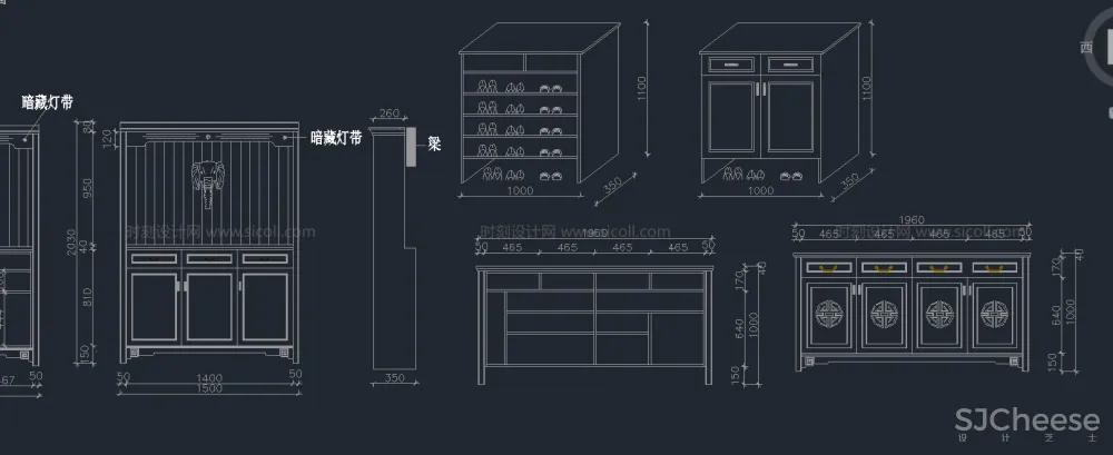 500款鞋柜&玄关柜CAD节点合集丨DWG格式丨39.4M